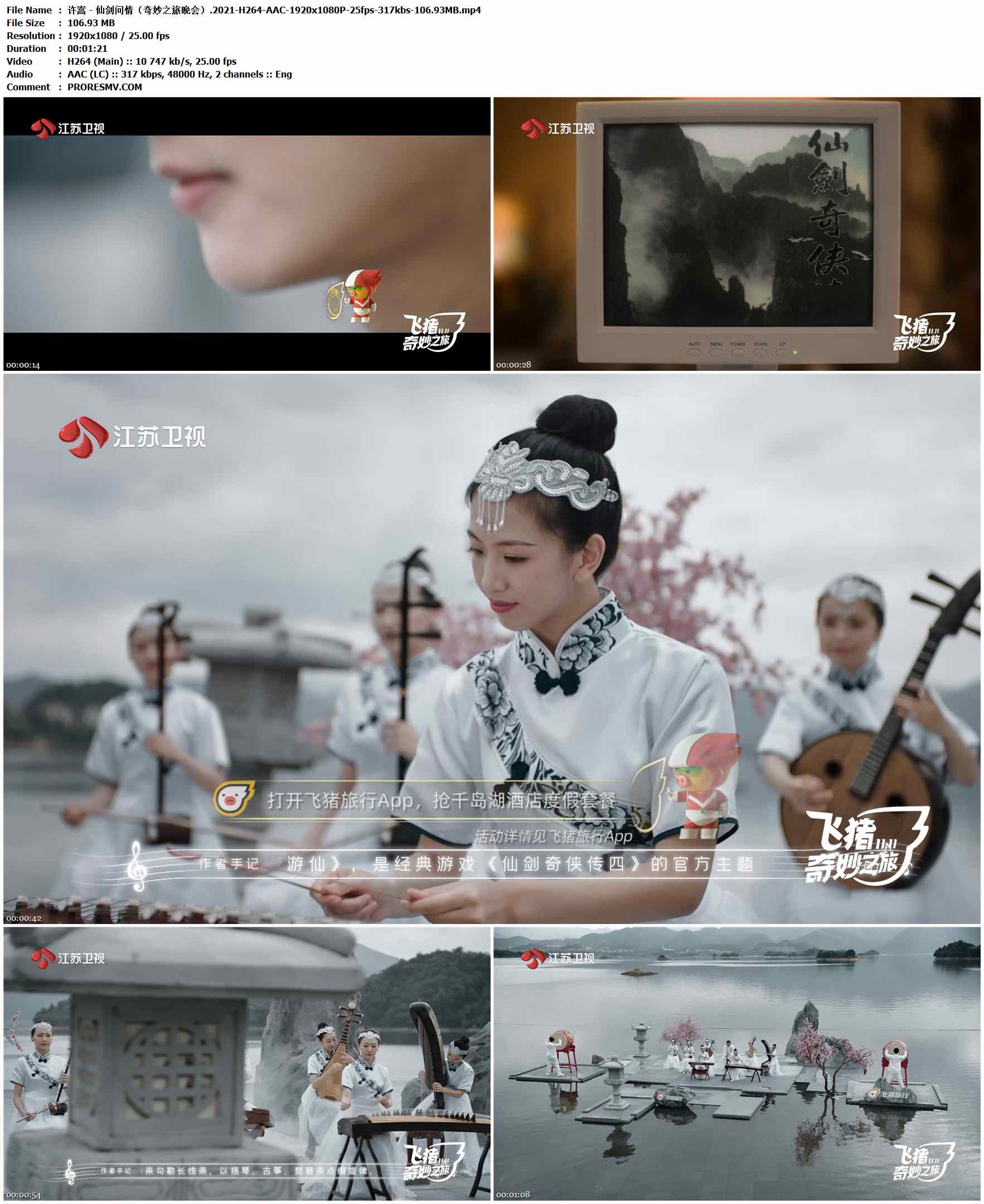 许嵩 - 仙剑问情（奇妙之旅晚会）.2021-H264-AAC-1920x1080P-25fps-317kbs-106.93MB官方MV_高清MV